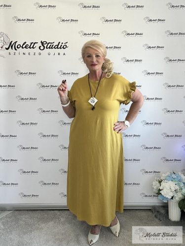 Fiona mustársárga maxi ruha