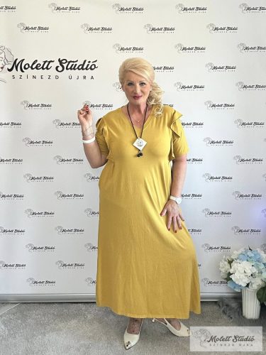 Fulvia mustársárga maxi ruha