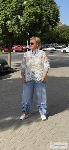 Ellen csipkével kombinált blúz
